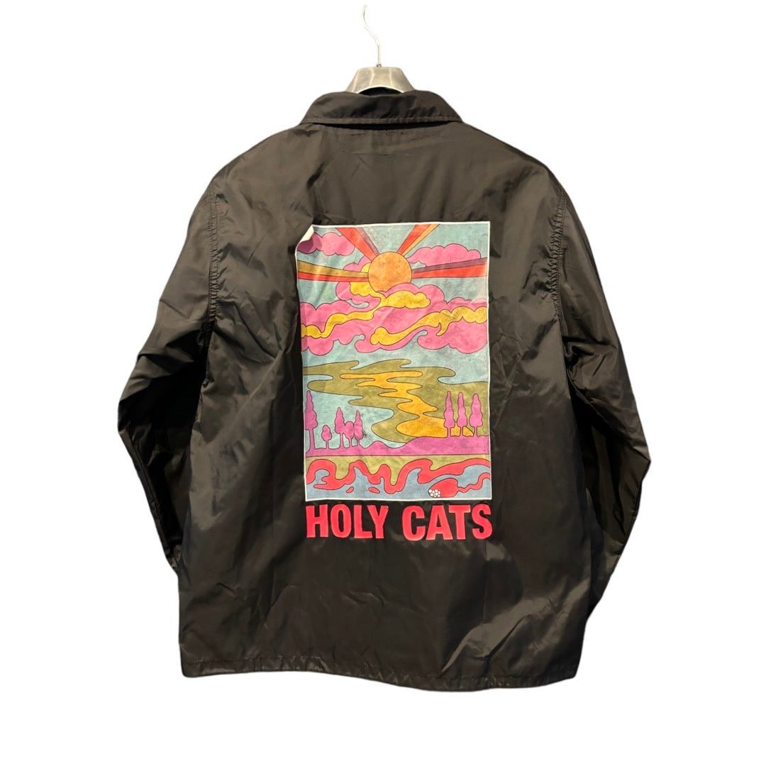 ZIPPER COACH JKT - BLACK - – HOLYCATS GOLF